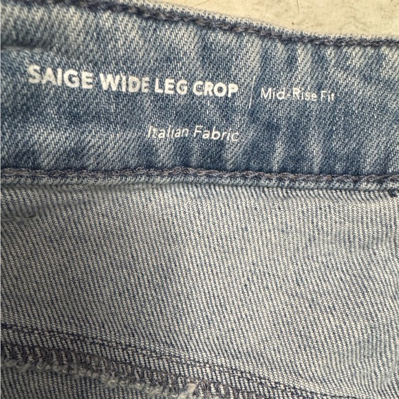 AG Saige Wide Leg Mid Rise Crop Jeans Size 29 In 18 Years Olso Wash - Picture 6 of 15